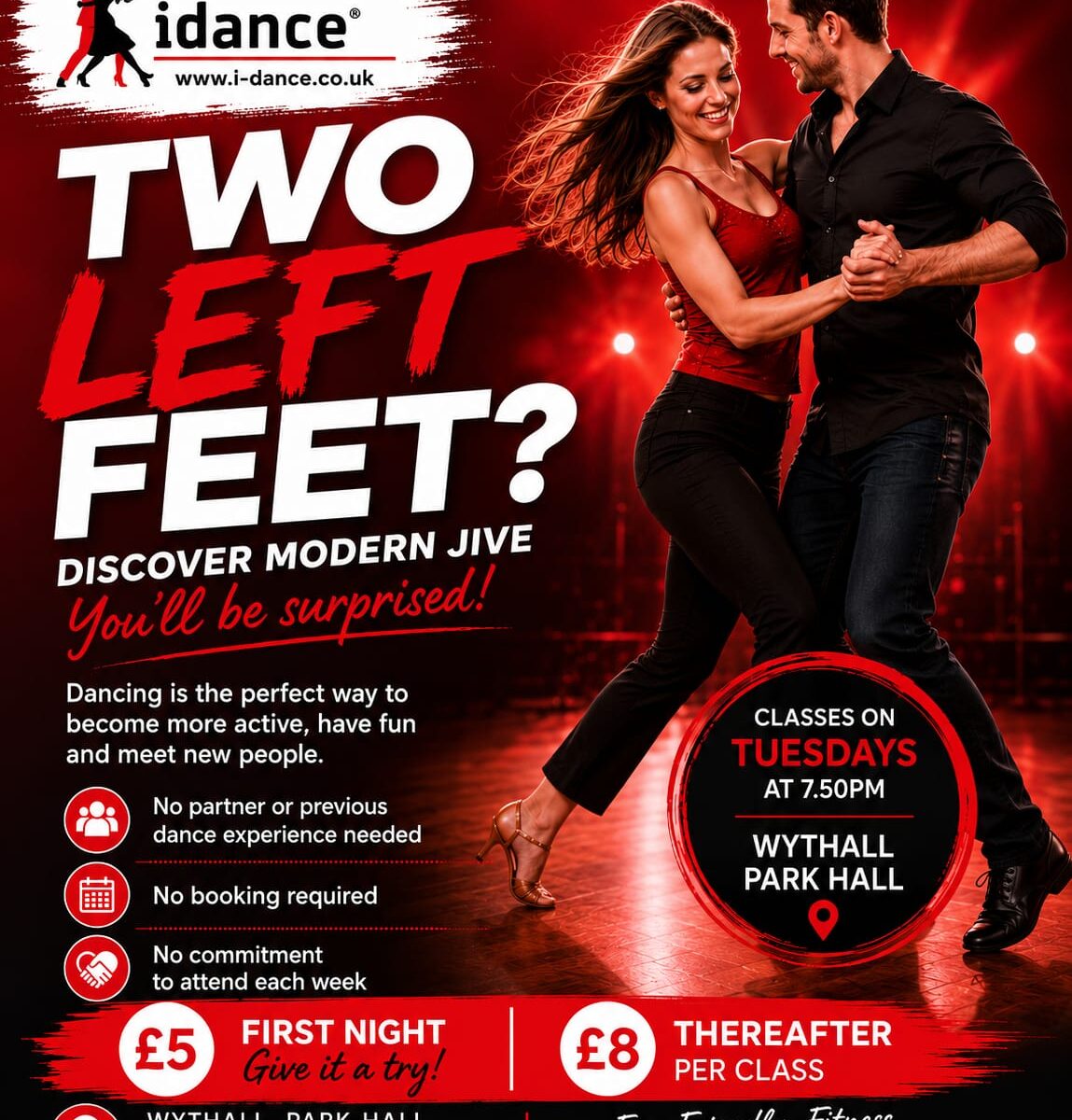 IDance at Wythall Birmingham every Tuesday night from 8pm.