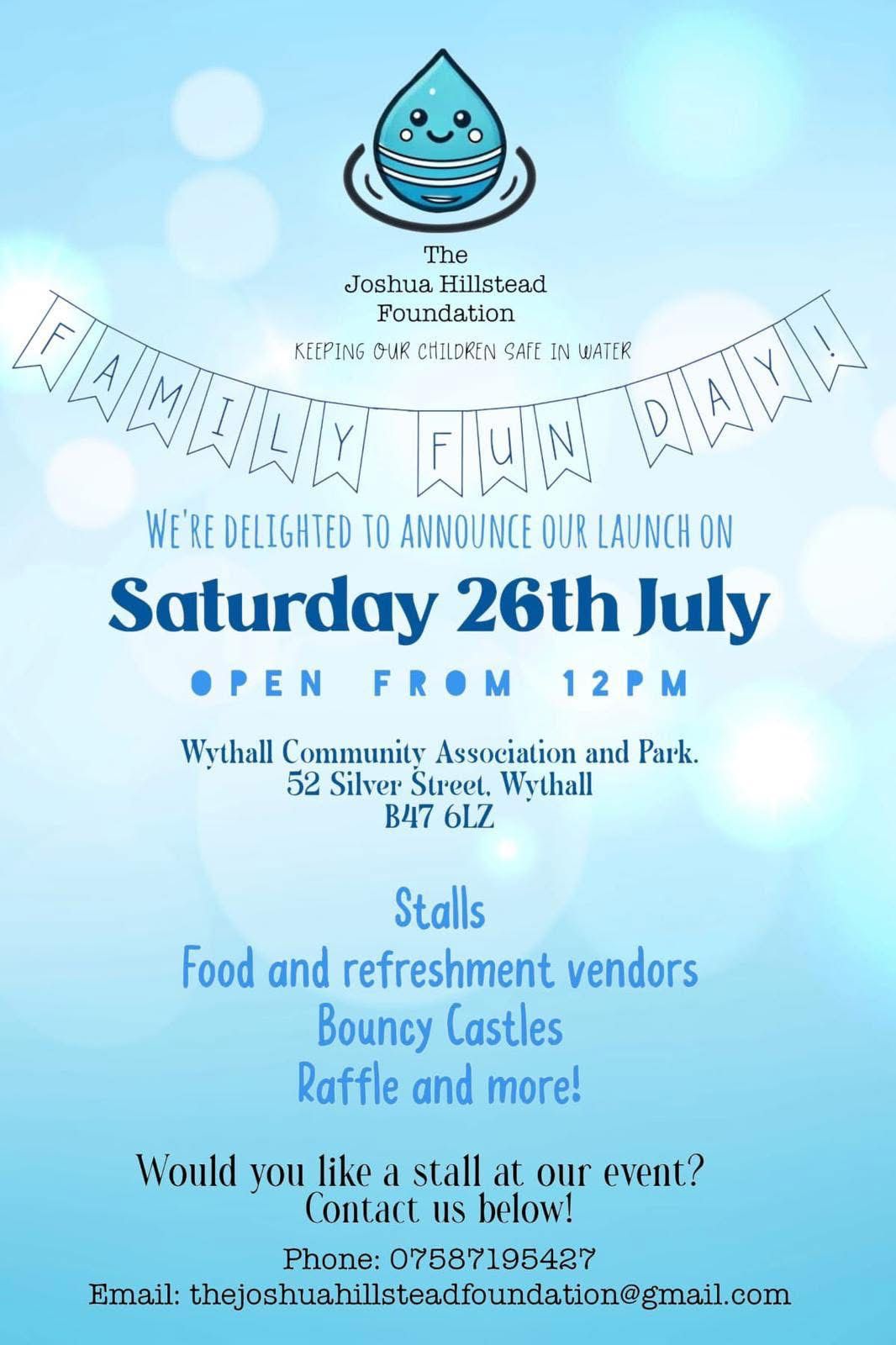 The Joshua Hillstead Foundation - Family Fun Day 26 July 2025