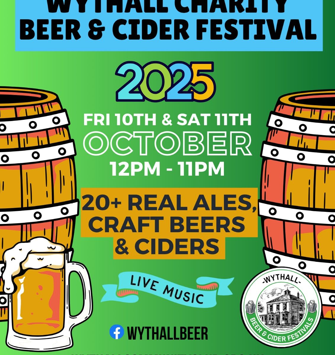 Wythall Charity Beer & Cider Festival 10-11 October 2025