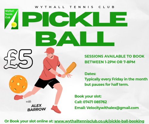 Pickle Ball at Wythall Tennis Club.