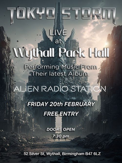 Tokyo Storm at Park Hall, Wythall Community Association 20 Feb 2026 from 7.30pm