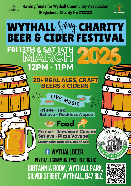 Wythall Spring Charity Beer & Cider Festival 2026