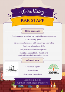 We're Hiring Bar Staff
