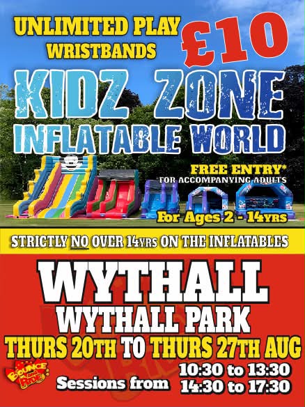 Kidz Zone Inflatable World - 20-27 August 2026 - Wythall Park