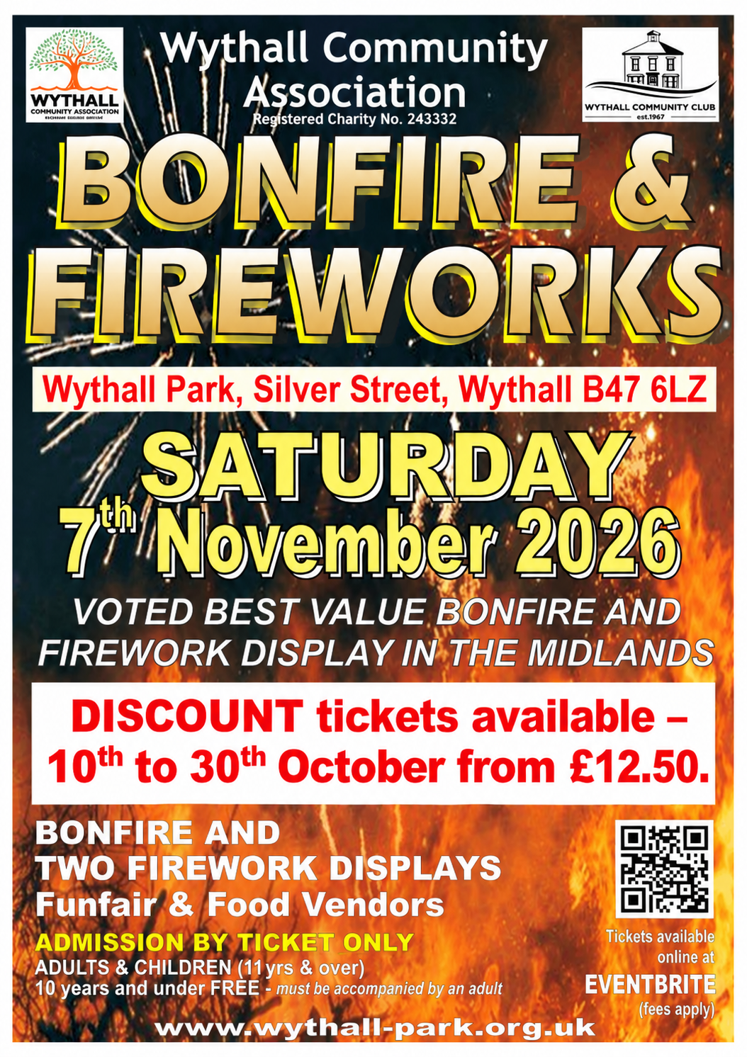 Wythall Bonfire and Fireworks A4 Poster Discount